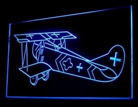 Bi Plane Aircraft LED Neon Sign